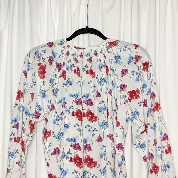 Tucker Classic Blouse English Garden Trilogy in Crepe de Chine Silk Top - Picture 7 of 8